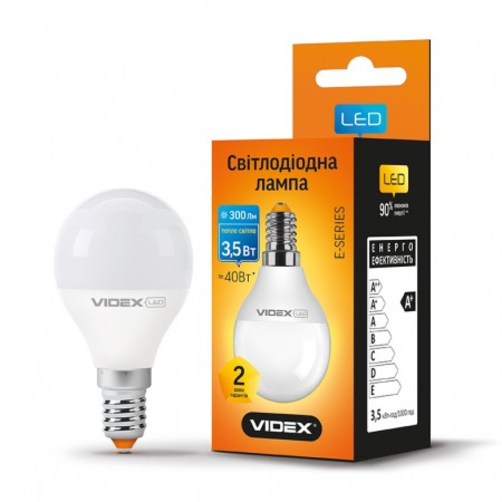 Photos - Light Bulb Videx Лампа LED G45Е 3.5W E14 300LM 3000K 23499 