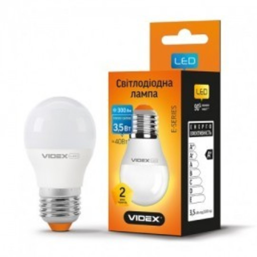 Фото - Лампочка Videx Лампа LED G45Е 3.5W E27 300LM 3000K 23501 