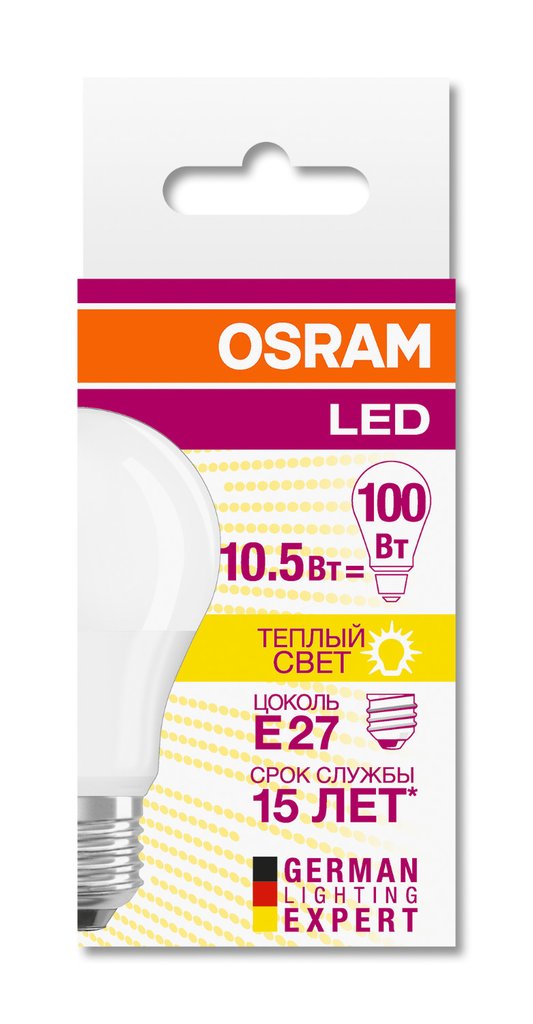 Photos - Light Bulb Osram Лампа LED LS A100 10.5W 2700К E27 