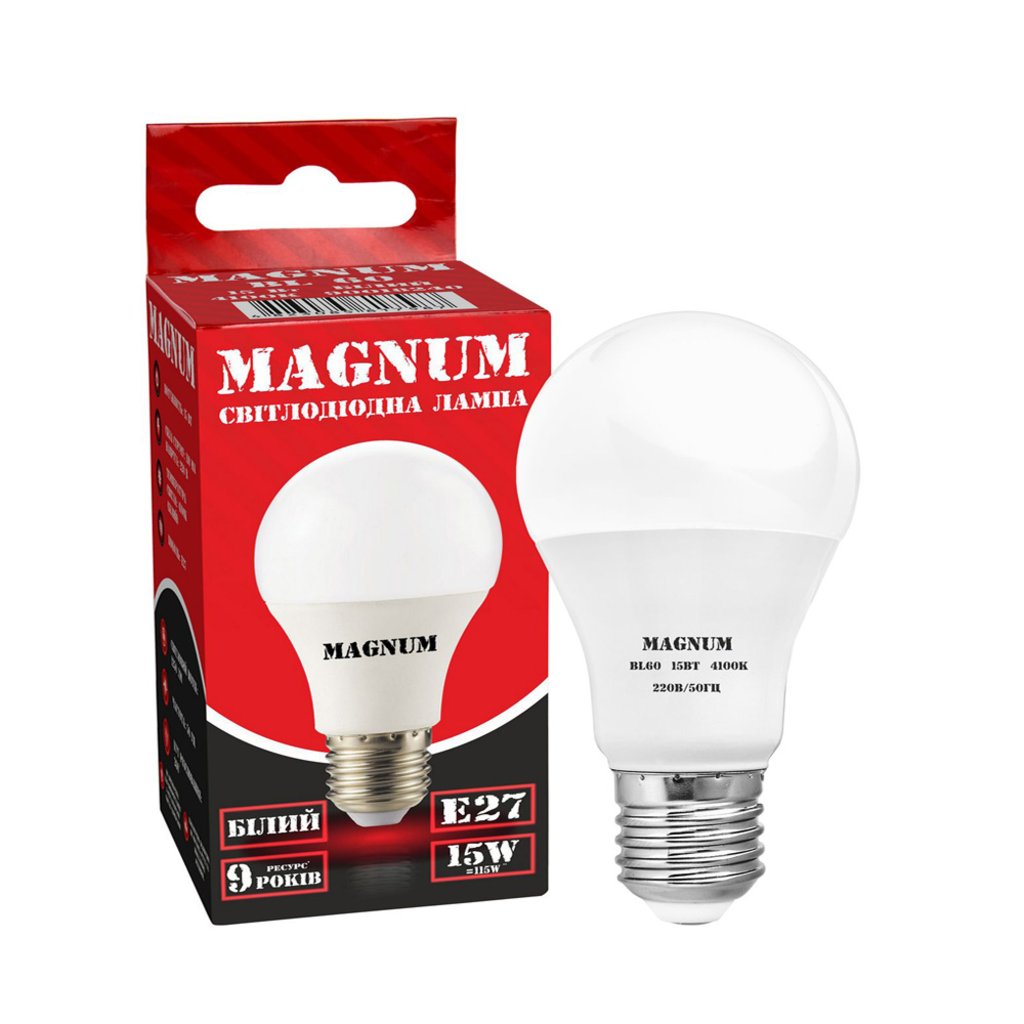 Photos - Light Bulb Magnum Лампа LED  BL60 15W E27 4100K 90018240 