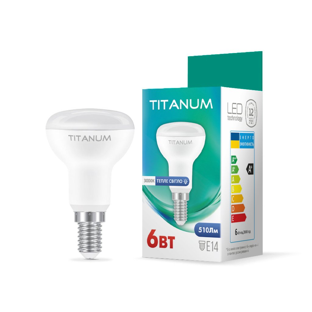 Photos - Light Bulb Videx Лампа LED Titanium R50 6W E14 3000K 27054 
