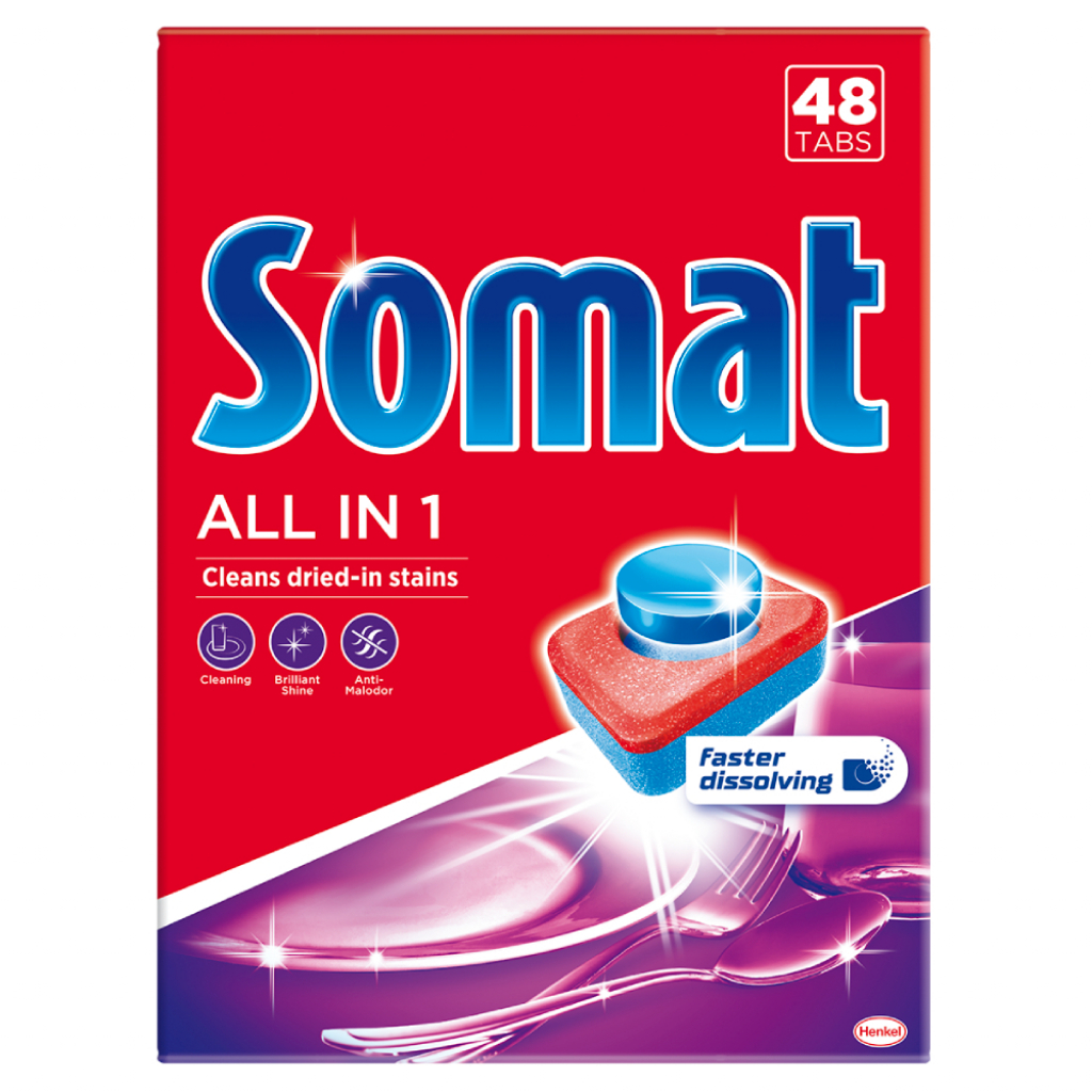 Фото - Таблетки для посудомойки Somat Таблетки для посудомийної машини  All in Оne 48 шт 