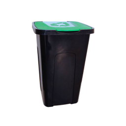 Photos - Waste Bin Keeeper Бак для сміття  50 л чорно-зелений 45831562 