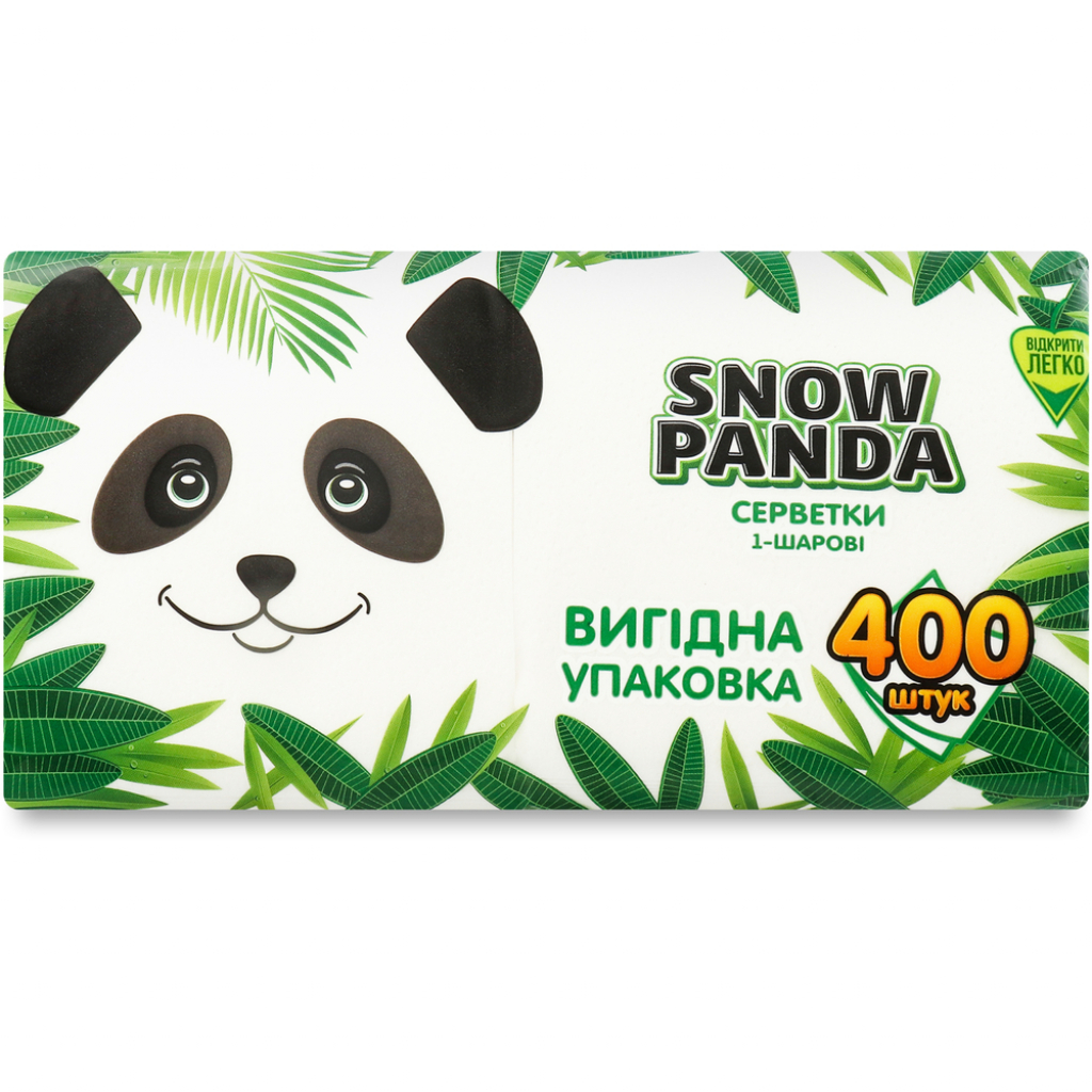 Фото - Інші сантех. аксесуари Snow Panda Серветки столові Сніжна Панда одношарові білі 24x24 см 400 шт 