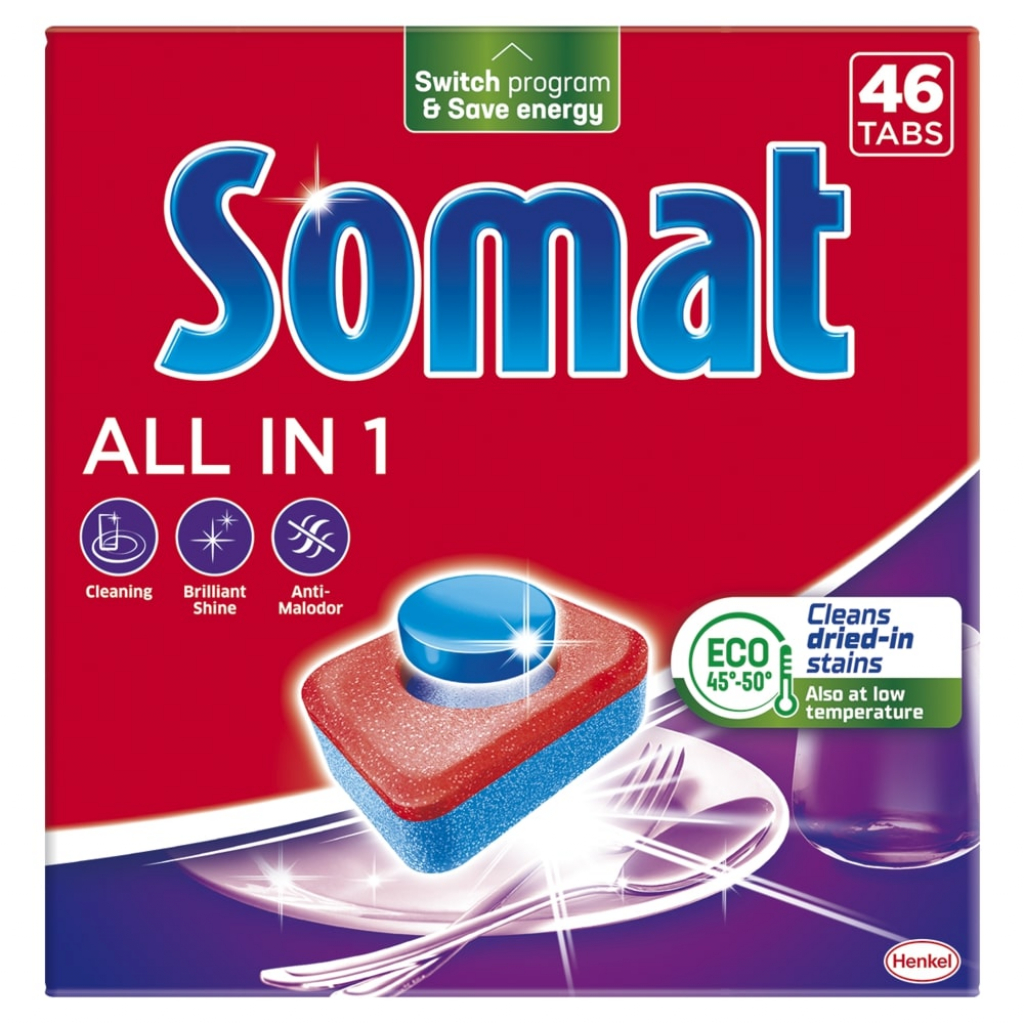Фото - Таблетки для посудомийки Somat Таблетки для посудомийних машин  All in 1 46 шт 2891804 