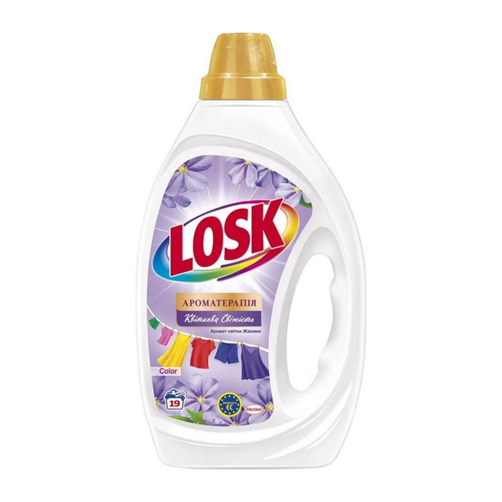 Фото - Пральний порошок Losk Гель для прання  Ароматерапія Ефірні масла та аромат квітки Жасмін 855 