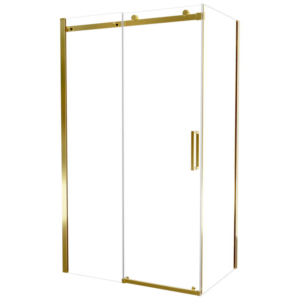 Душова кабіна Wellneo Laurena Gold 80х120х200 см без піддону, прозоре скло