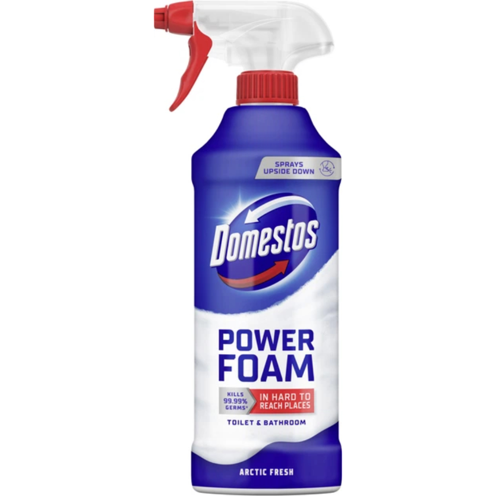 Піна-спрей Domestos Power Foam для чищення унітазу та ванної Арктична свіжість 435 мл