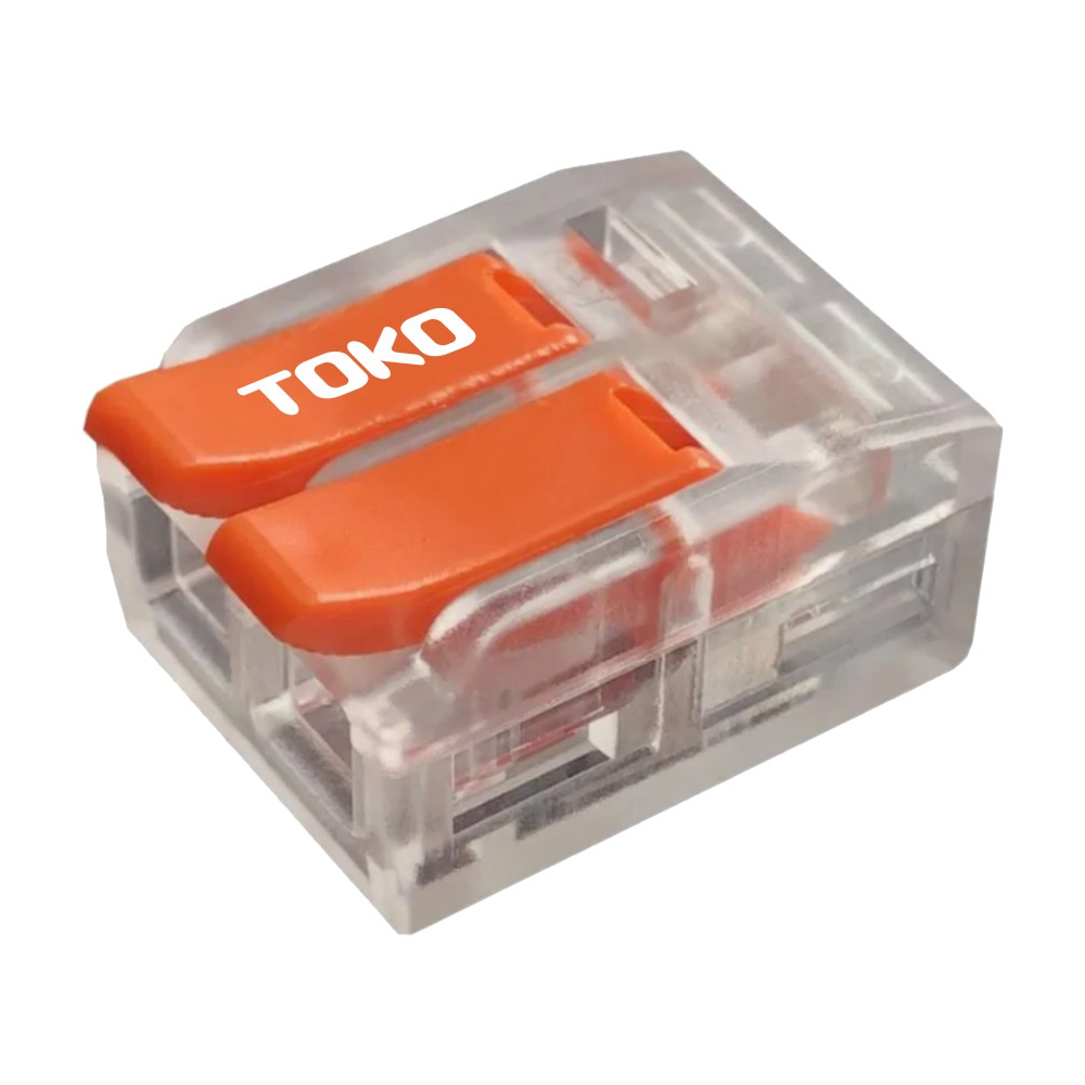 Клема швидкозатискна Toko LT-612 2-контактна для розподільчих коробок 0.5-6 мм2 прозора (175457)