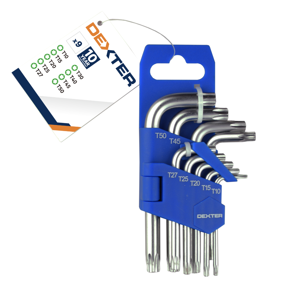 Набір ключів Torx Dexter коротких 9 шт (96939417)