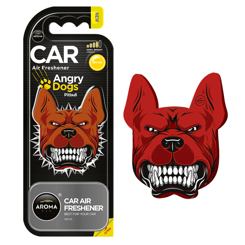 Ароматизатор на дефлектор Aroma Car Angry Dogs Black (5902846831853)